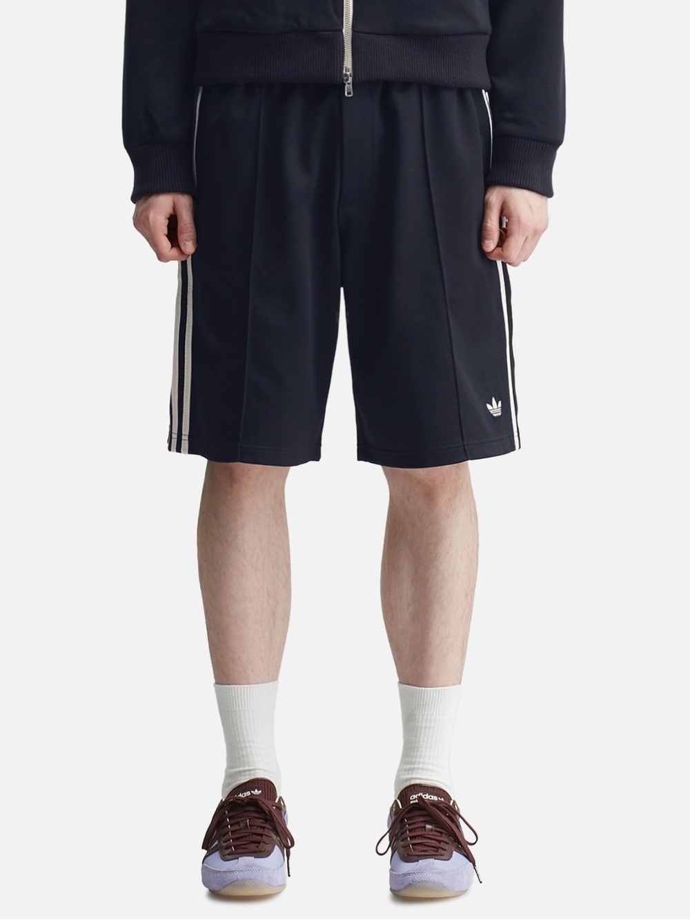 adidas x Wales Bonner Twill Shorts Night Navy 3 Stripe Men's Size L KD0308